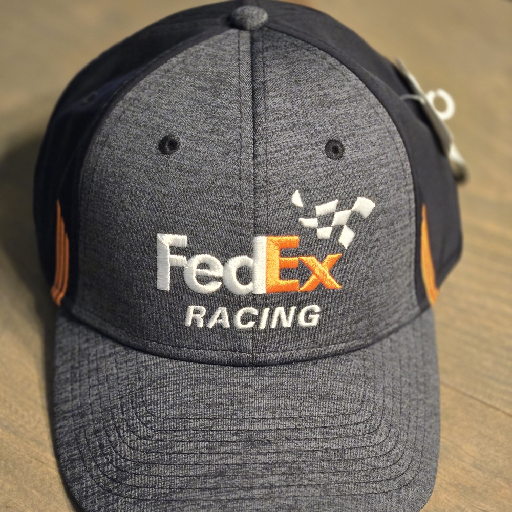 Nascar Gray and Orange Racing Hat